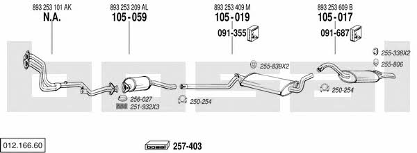  012.166.60 Exhaust system 01216660