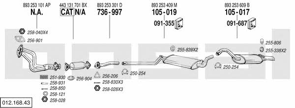 01216843 Bosal Exhaust system