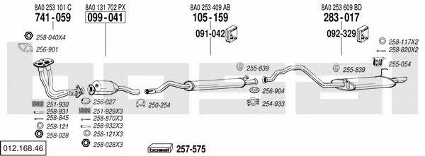 Bosal 012.168.46 Exhaust system 01216846