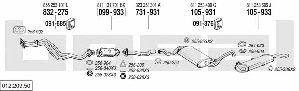 Bosal 012.209.50 Exhaust system 01220950 01220950 Bosal Exhaust system