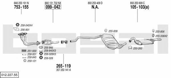 01222755 Bosal Exhaust system