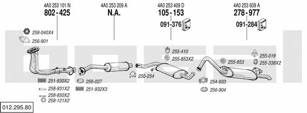 Bosal 012.295.80 Exhaust system 01229580 01229580 Bosal Exhaust system