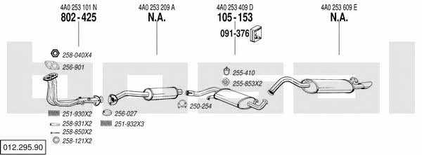 Bosal 012.295.90 Exhaust system 01229590 01229590 Bosal Exhaust system