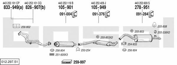 Bosal 012.297.51 Exhaust system 01229751