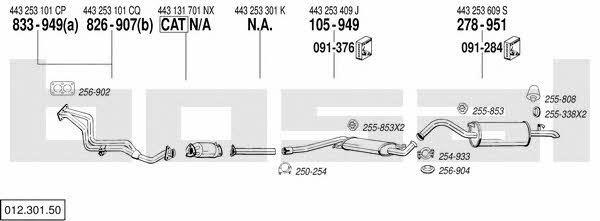 Bosal 012.301.50 Exhaust system 01230150 01230150 Bosal Exhaust system