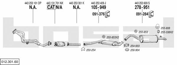 Bosal 012.301.60 Exhaust system 01230160 01230160 Bosal Exhaust system