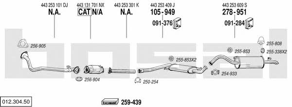 Bosal 012.304.50 Exhaust system 01230450 01230450 Bosal Exhaust system