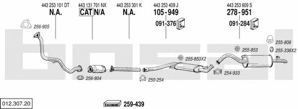Bosal 012.307.20 Exhaust system 01230720 01230720 Bosal Exhaust system