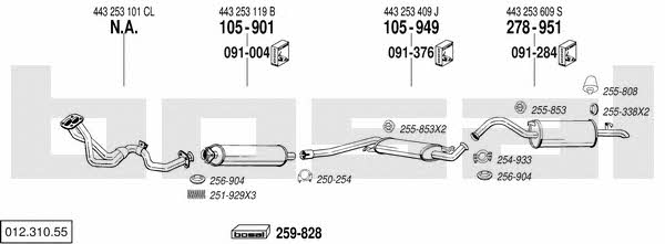 Bosal 012.310.55 Exhaust system 01231055