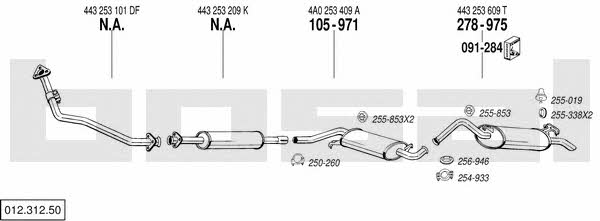 01231250 Bosal Exhaust system