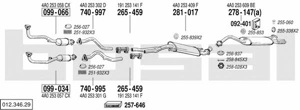  012.346.29 Exhaust system 01234629