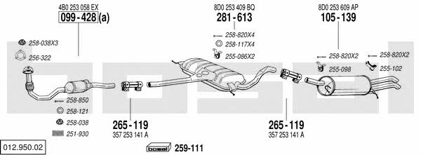 01295002 Bosal Exhaust system