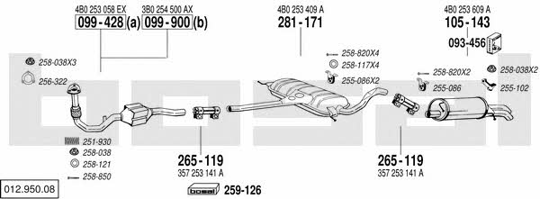 01295008 Bosal Exhaust system