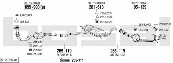 01296004 Bosal Exhaust system
