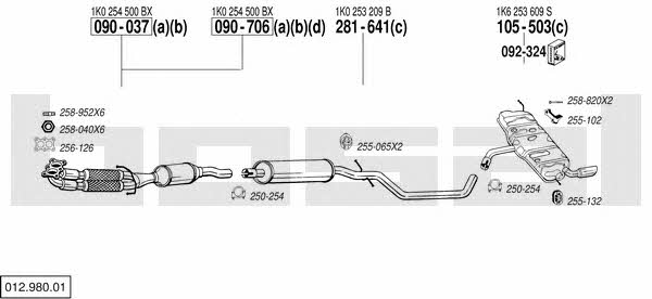 01298001 Bosal Exhaust system
