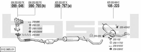  012.985.01 Exhaust system 01298501