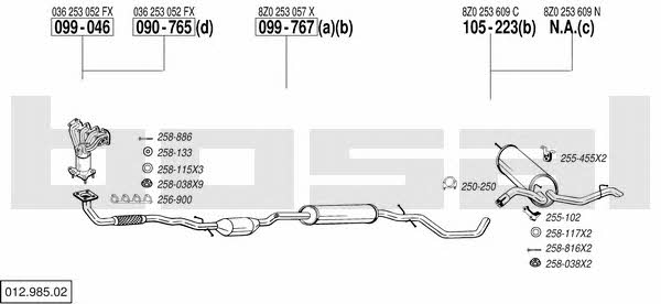  012.985.02 Exhaust system 01298502