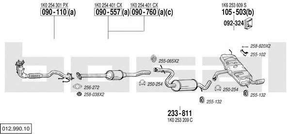 01299010 Bosal Exhaust system