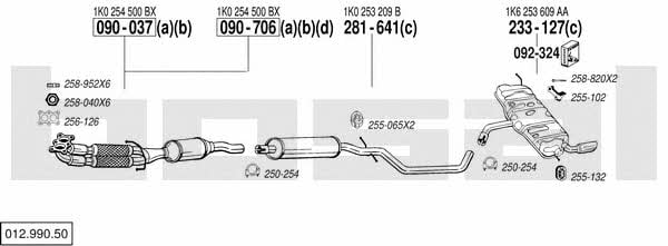 01299050 Bosal Exhaust system
