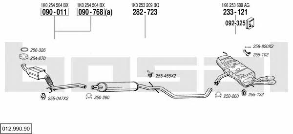  012.990.90 Exhaust system 01299090