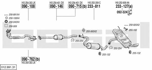  012.991.31 Exhaust system 01299131