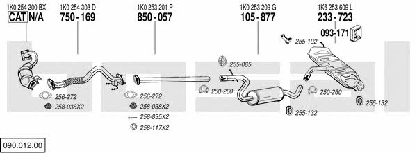 09001200 Bosal Exhaust system
