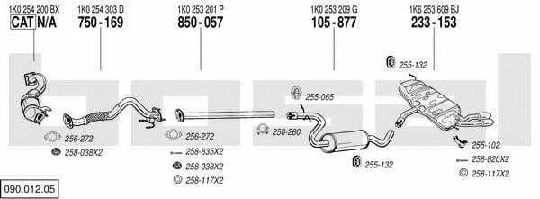 09001205 Bosal Exhaust system