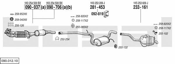 09001210 Bosal Exhaust system
