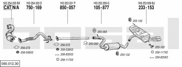 09001230 Bosal Exhaust system