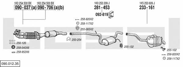 09001235 Bosal Exhaust system