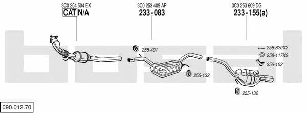 09001270 Bosal Exhaust system