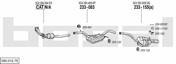 09001275 Bosal Exhaust system