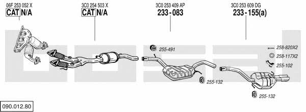 09001280 Bosal Exhaust system
