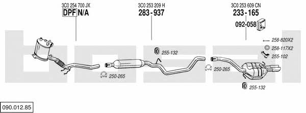 09001285 Bosal Exhaust system