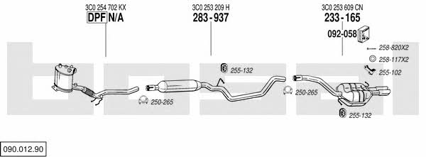 09001290 Bosal Exhaust system