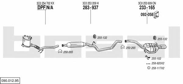 09001295 Bosal Exhaust system