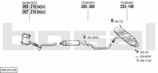  090.013.05 Exhaust system 09001305