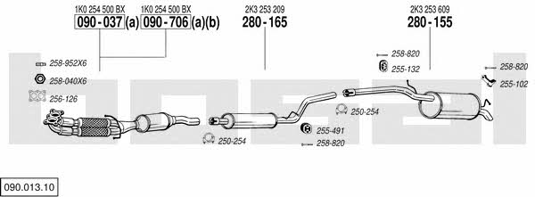 Bosal 090.013.10 Exhaust system 09001310