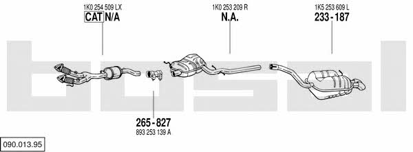 09001395 Bosal Exhaust system
