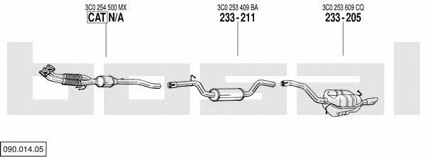  090.014.05 Exhaust system 09001405