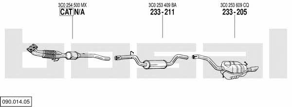 09001405 Bosal Exhaust system