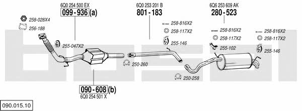  090.015.10 Exhaust system 09001510