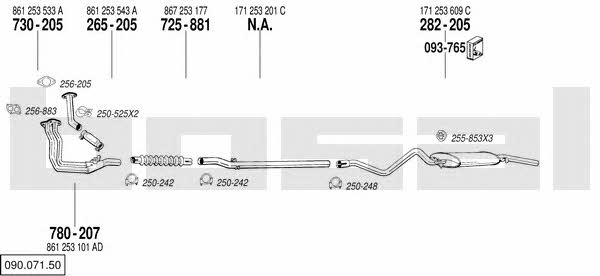  090.071.50 Exhaust system 09007150