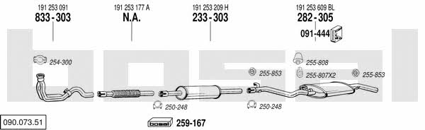 Bosal 090.073.51 Exhaust system 09007351