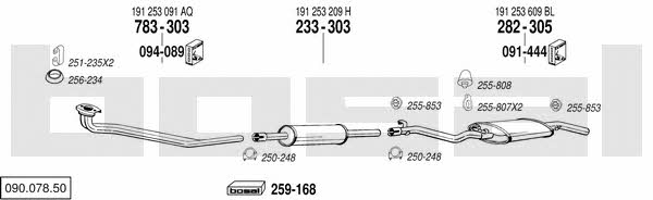 Bosal 090.078.50 Exhaust system 09007850 09007850 Bosal Exhaust system