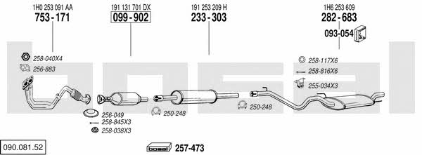 Bosal 090.081.52 Exhaust system 09008152