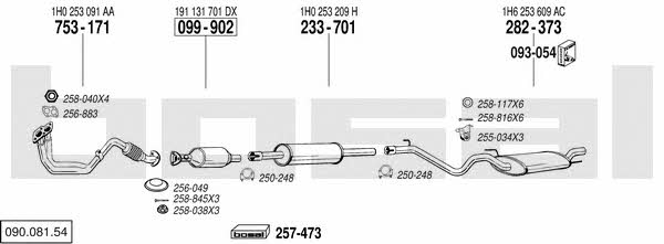 Bosal 090.081.54 Exhaust system 09008154
