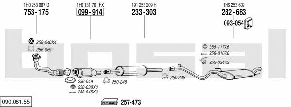 Bosal 090.081.55 Exhaust system 09008155
