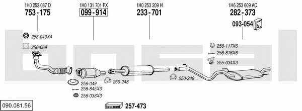 Bosal 090.081.56 Exhaust system 09008156
