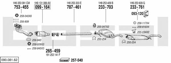 09008162 Bosal Exhaust system